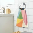 thumbnail image 3 of Yayeee 100% Cotton Hand Towels for Bathroom 16" x 28" Soft Absorbent Kitchen Towel, Minimalist Triangles, 3 of 7