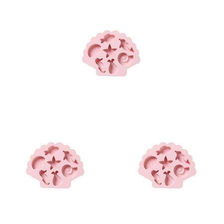 

NEGJ Washable Silicone Sea Creature Modeling Cake Molds Cake Candy Chocolate Decorating Tray DIY Craft Project 10 Years of Love Cake *3PCS