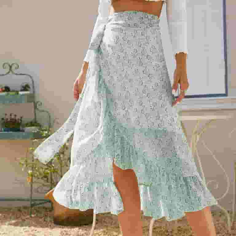 スカート MONOHA : 24SS / Plain flare skirt (3colors) VUPSGEZ Simple Foldover Stretch Flared Knee Length Skirt