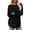 Black, variant on Womens Sweatshirt, Women's Autumn Solid Color Crew Neck Sleeve Curved Hem Strip Warm Long Sleeve Shirts Crewneck Sweatshirts Women, Beige Sweatshirt Women L