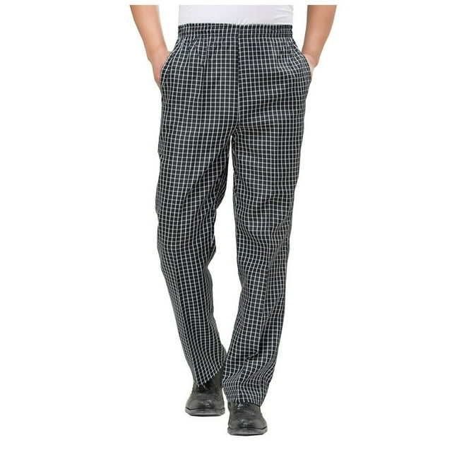 Pantalon Long de Travail pour Homme à Rayures et Carreaux, Imprimé Chili, Hôtel Restaurant Cuisine Chef