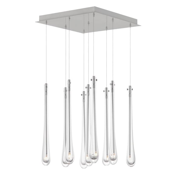 13.5W 9 Led Pendant-18 Inches Tall And 16.25 Inches Wide-Satin Nickel Finish Et2 Lighting E24217-122Sn