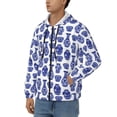 thumbnail image 3 of Kdxio Blue Vases Print Men Hoodies Casual Hoodies for Men with Zip Pockets Full Zip Long Sleeve Sweatshirt Sports Hooded Jacket-XX-Large, 3 of 5