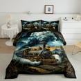 thumbnail image 1 of Erosebridal 3D Old Style Train Bedding Queen Comforter Set, Railway Track Down Comforter, Transport Vehicle Decor, Breathable, 1 of 8