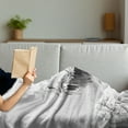 thumbnail image 3 of Dragon Soft Flannel Fleece Throw Blanket, Sketch of a Medieval Character Mythological Creature Abstract Design, Cozy Plush for Indoor and Outdoor Use, 60" x 80", Pale Grey White, by Ambesonne, 3 of 5
