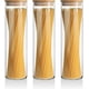 thumbnail image 1 of Tarro de almacenamiento de vidrio de 3 piezas-100 mm + cubierta de madera de bambú de 300 mm Adepaton TFB13, 1 of 1