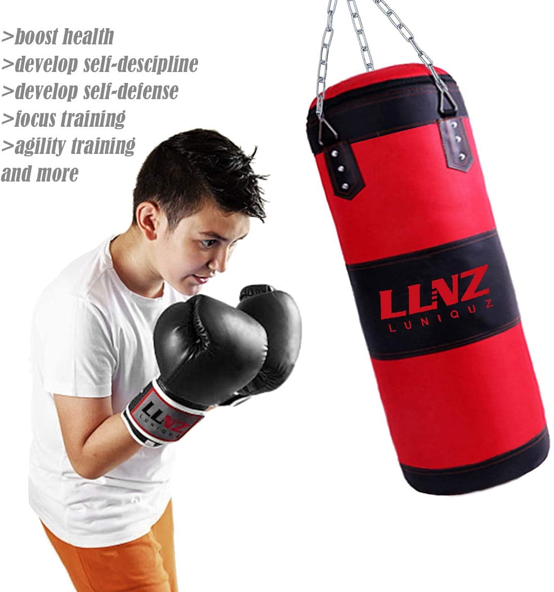 boys boxing bag