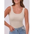 thumbnail image 5 of Womens Sleeveless Scoop Neck Tank Top Ribbed Fitted Summer Basic Slim Cute Tops Color XXL, 5 of 8