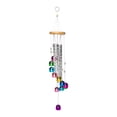 thumbnail image 2 of Colorful Metal Wind Chime for Balcony, Solid Wood & Aluminum Tube, 24" Glossy Multicolor Hanging Bells | European Style Room Wall Decor, Adjustable Melodious Tones, 2 of 6