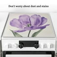 thumbnail image 3 of Silicone Stove Mat for Glass Top Stove, Purple Tulip Petals Stretch Electric Stove Cover Mat, 28 x 20 Inch Heat - Resistant Gas Gtove Burner Covers Glass Stove Top Protector, 3 of 4