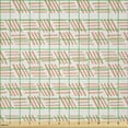 thumbnail image 2 of Ambesonne Peach Fabric by the Yard Microfiber, Abstract Stripes and Bars, 1 Yard, Off White Salmon, 2 of 2