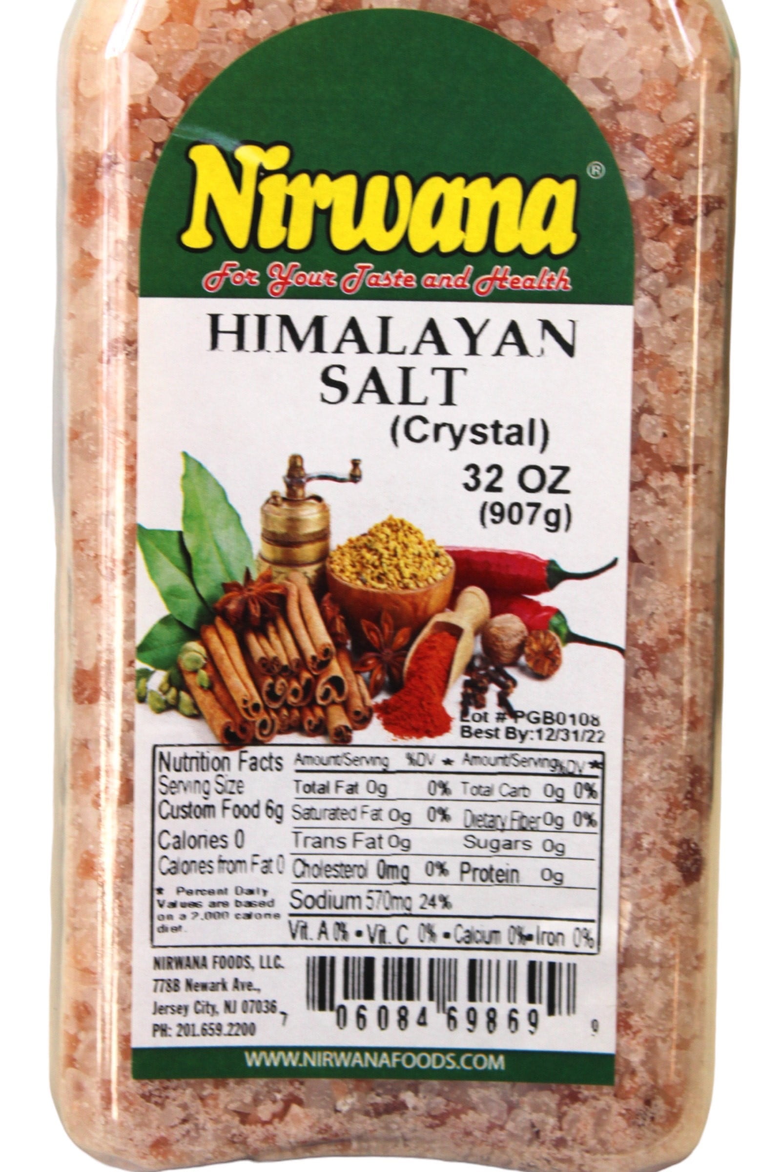 HIMALAYAN SALT (CRYSTAL) 32 OZ JAR BY NIRWANA