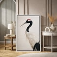 thumbnail image 2 of Framed Canvas Print Crane Bird Wall Art Minimalist Modern Decorative for Living Room Bedroom - 16"x24" WHITE, 2 of 8