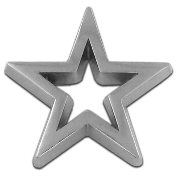 PinMart's Silver Plated 3-D Star Cut-Out Lapel Pin