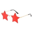 thumbnail image 4 of Star Shaped Sunglasses Fashion Rimless Pentagram Eyewear for Party Festival Costume Accessory Red, 4 of 4