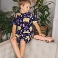 thumbnail image 4 of Fotbe Lavender Flowers Pijama Estampada de 2 Piezas para Niños – Ropa de Dormir de Manga Corta Cómoda para Niños y Niñas, Camiseta y Shorts de Algodón-Large, 4 of 6