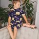 thumbnail image 4 of Balery Lavender Flowers Conjunto de Pijama Infantil de Manga Corta con Estampado – Ropa de Dormir de Algodón Suave-Medium, 4 of 6