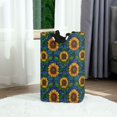 thumbnail image 6 of Yayeee Freestanding Laundry Hamper with Handle Collapsible Large Storage Basket for Clothes, Blue Art Sunflowers, 6 of 7