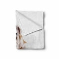 thumbnail image 2 of English Bulldog Soft Flannel Fleece Throw Blanket, Pure Breed Bulldog with Glasses and Books Hardworking Animal, Cozy Plush for Indoor and Outdoor Use, 70" x 90", Black Pale Brown White, by Ambesonne, 2 of 6
