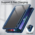 thumbnail image 4 of JETech Case for Samsung Galaxy Tab S9 11-Inch with S Pen Holder, Clear Transparent PC Back, Shockproof Tri-Fold Stand Tablet Cover, Auto Wake/Sleep (Navy), 4 of 6
