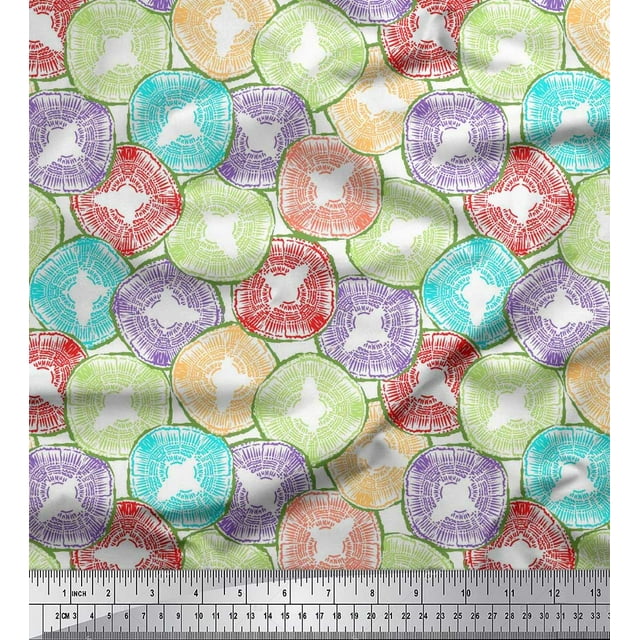Soimoi Rayon Fabric Coral Ocean Fabric Prints by Yard 42 Inch Wide
