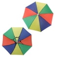 thumbnail image 3 of Yuarrent 2 pack/lote paraguas impermeable sombrero para el sol para adultos y niños ajustable y plegable aventuras al aire libre Paraguas de lluvia, 3 of 6