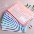 thumbnail image 2 of 10 Pieces A4 Plastic File Folder Transparent PP Portfolio Waterproof Storage Bag With Label, 2 of 7