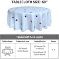 thumbnail image 4 of Red White Blue Stars Tablecloth Round Table Cover Washable Polyester Table Cloth for Kitchen Party Picnic Dining Decor 60 Inch, 4 of 5