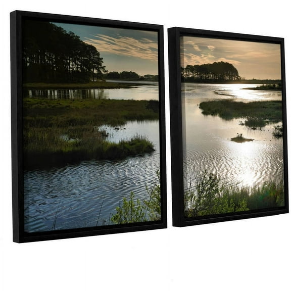 ArtWall Steve Ainsworth "Early Morning on Beach Drive II" 2-Piece Floater Framed Canvas Set