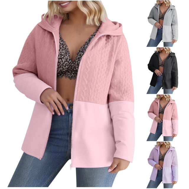 Camiseta sin mangas para mujer,Sudadera con capucha para mujer, tipo cárdigan, manga larga con bolsillos, poliéster, corte holgado para uso informal, sopatenor