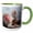 Green/White, variant on 3drose, Japanese Macaque, Snow Monkey, Joshin-etsu Np, Honshu, 11oz Two-tone Black Mug