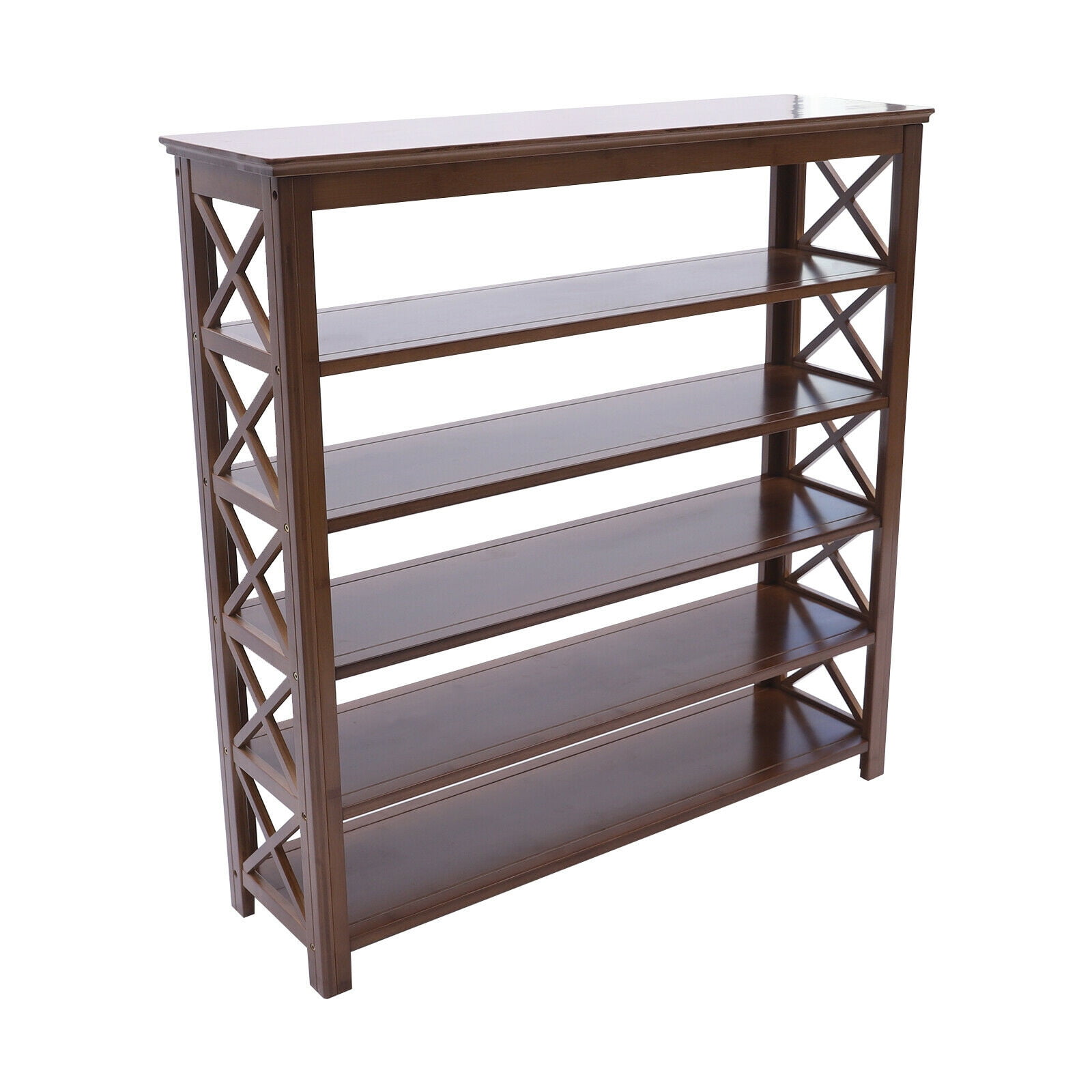 6 Tiers Entryway Shoe Rack 20 Pairs Bamboo Shelf 330lb Shoe Storage Organizer Shelf 39.37inx11.22inx39.76in Entryway Brown Shoe Bench