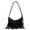 Black, variant on Women Shoulder Bag Fashion New Pattern Tassel Decoration Retro Casual Large Capacity Zipper Practical Messenger Bag
