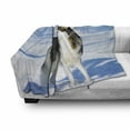 thumbnail image 3 of Alaskan Malamute Soft Flannel Fleece Blanket, Chukchi Husky Breed Dog on Snow Covered Rural Winter Landscape, Cozy Plush for Indoor and Outdoor Use, 50" x 60", Black White Pale Blue, by Ambesonne, 3 of 6