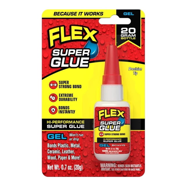 Gel Super Glue Flex Seal Flex Super Glue, botella de 20 g