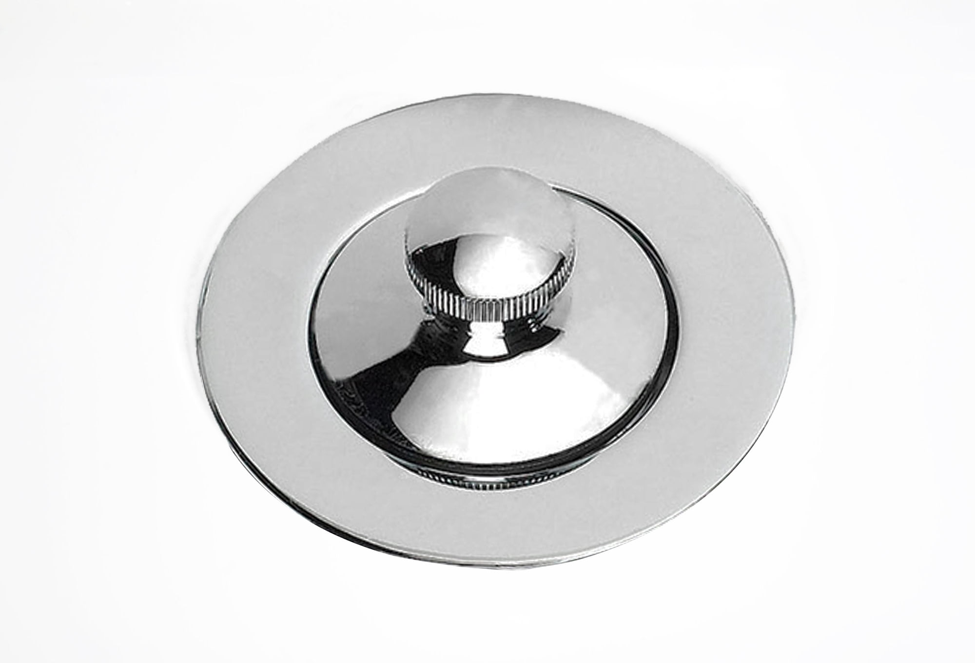 Design House Lift and Turn Bath Drain Plug Kit with 2-Hole Overflow Faceplate, Polished Chrome