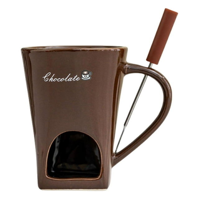 Taza para fondue de chocolate, utensilios de cocina, derretidor de chocolate, calentador de mantequilla, derretidor de chocolate Color café