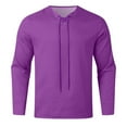 thumbnail image 4 of XIAONU Men Breathable Lace Up Tunic Long Sleeve Pullover Top Lightweight Medieval Renaissance Festival Shirt, 4 of 4