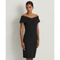 thumbnail image 4 of RALPH LAUREN Crepe Off-the-shoulder Cocktail Dress In Black, 4 of 4