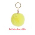 thumbnail image 3 of Fuzzy Ball Keychain Supple Comfortable Lovely Key Rings Adorable Practical Key Chains Women for Children Adults Elderly Students Yellow 9cm, 3 of 7