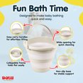 thumbnail image 3 of DOLU Foldable Baby Bath Bucket, Compact Toddler Wash Tub, Ages 6+ Months, Beige, 3 of 5