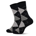 thumbnail image 2 of SwiftWear 5 Pairs Cotton Crew Socks for Men & Women, Moisture-Wicking & Breathable Everyday Socks, Classic Argyle Pattern, Multi-Color Comfort, 2 of 7