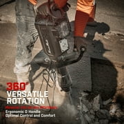 XtremepowerUS Demolition Jack Hammer Heavy Duty, 2800W Electric Jackhammer 1800BPM Power Drill Concrete Breaker Bar Point & Chisel Bits Chisel Set