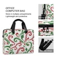 thumbnail image 4 of 16" Laptop Briefcase for Work Travel Laptop Shoulder Bag Carrying Handbag Laptop Case Red and Green Candy-cane, 4 of 8