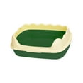 thumbnail image 5 of oshhni Cat Easy Cleaning Splashproof Portable High Sides Cat Litter Tray Deep Green, 5 of 9
