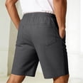 thumbnail image 5 of Men'S Beach Casual Retro Loose Shorts, Elastic Waist Drawstring Solid Color Wide Leg Shorts With Pockets, 5 of 8