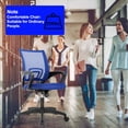 thumbnail image 4 of Silla de oficina BestOffice ergonómica con respaldo medio azul para adultos, 4 of 9