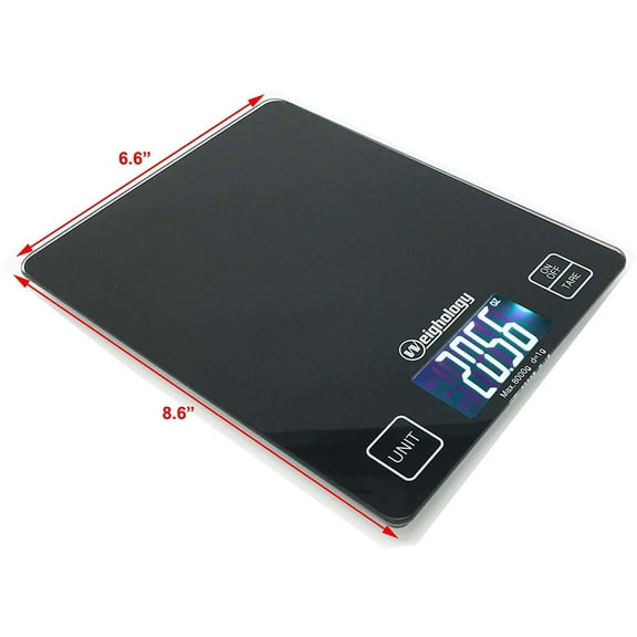 Weighology Glass Top Digital Kitchen Scale Diet Food Multi-function 8KG/17.6LBS x 1g
