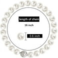 thumbnail image 3 of MOAMUN Magnetic Pearl Curtain Tieback Set of 2, Strong Magnetic Beaded Curtain Holdbacks, Decorative Window Drape Curtain Straps 16 Inch (White), 3 of 7