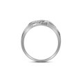 thumbnail image 4 of Diamond Princess 10kt White Gold Womens Round Diamond Woven Strand Band Ring 1/10 Cttw, 4 of 4